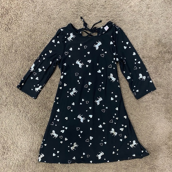 Girls Justice Unicorn /Hearts Dress size 8/10 - Picture 2 of 13